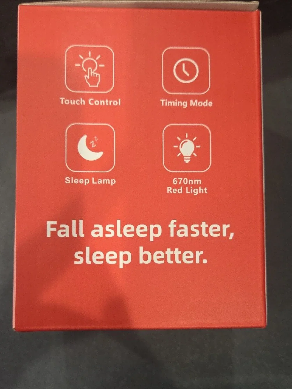 670nm Red Light for Sleep with Timer, Rechargeable, Dimmable, Sleep Aid Lamp
